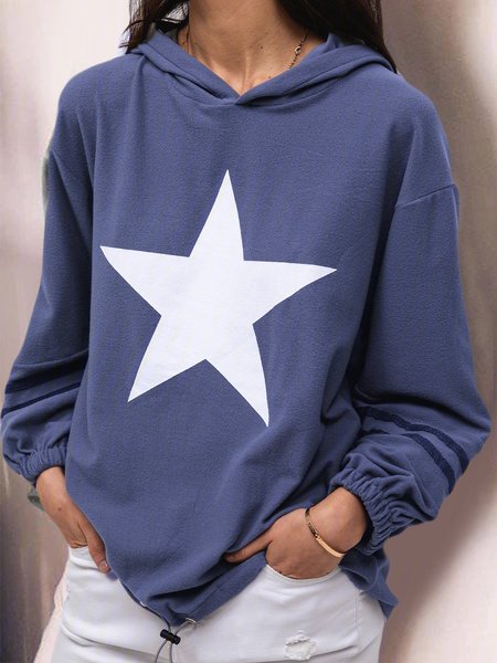 

Long Sleeve Cotton Outerwear, Blue, Hoodies & Sweatshirts