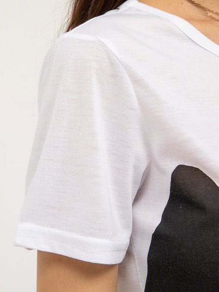 

Women Printed Animal Round Neck Short Sleeve Casual T-Shirts, White, T-Shirts