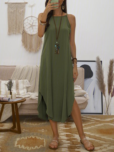 

Holiday Casual Weaving Dress, Green, Casual Dresses