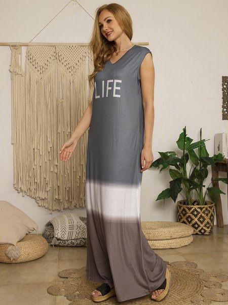 

Sleeveless Stripes Knitting Dress, Yellow, Tie dye dress