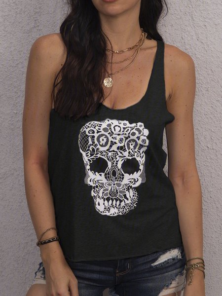 

Statement Cotton Shirts & Tops, Black, Tanks & Camis