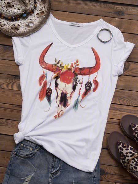 

T-Shirt Casuale, Bianco, T-Shirts