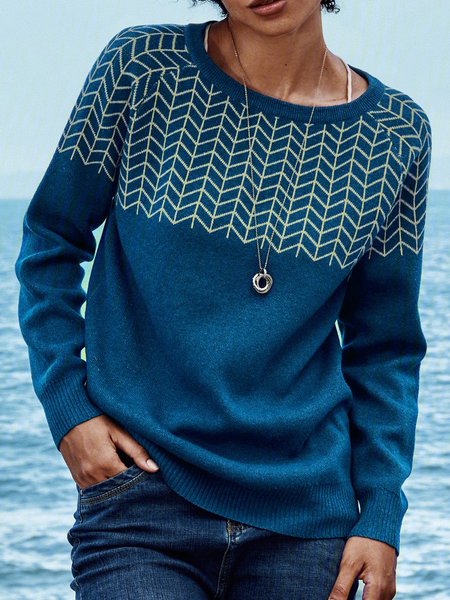 

Maglione Blu Casuale Misto Cotone, Blouses & Shirts