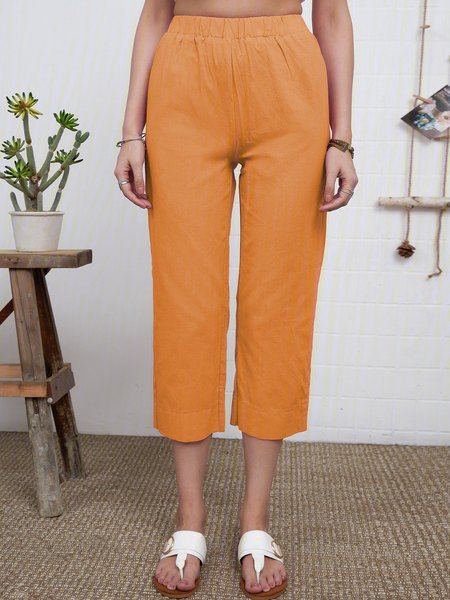 

Cotton Pants, Orange, Pants