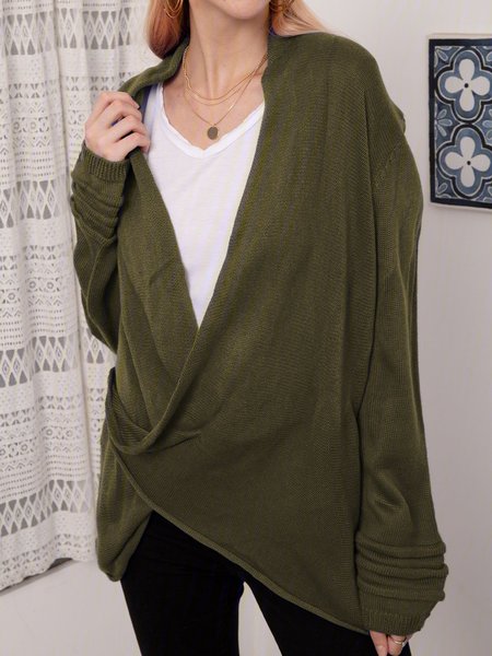 

Long Sleeve Casual Sweater, Brown, Sweaters