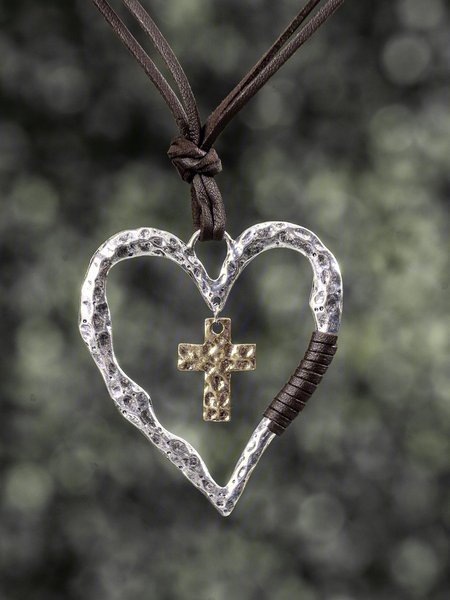 

Women Necklace Heart, Black, Accessories