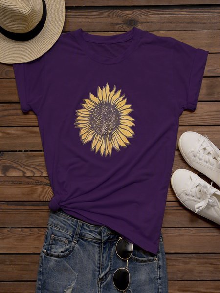 

Vintage Crew Neck T-Shirts, Purple, T-Shirts