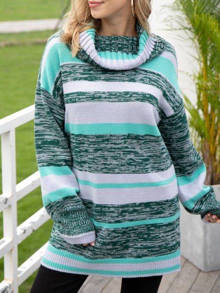 

Blue Turtleneck Ombre/Tie-Dye Holiday Sweater, Sweaters