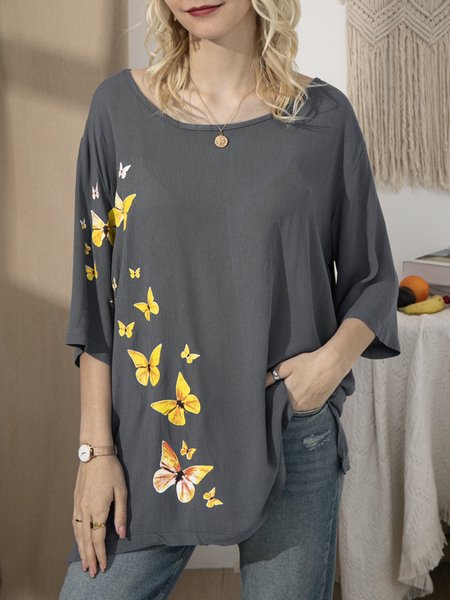

Vintage Tops, Gray, T-Shirts