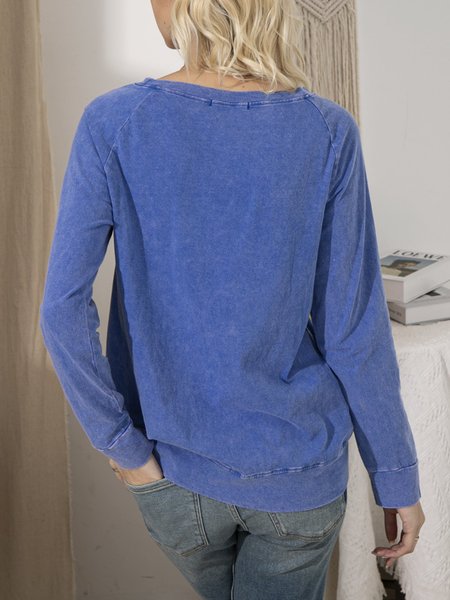 

Printed Long Sleeve Casual Shirts & Tops, Blue, Hoodies & Sweatshirts