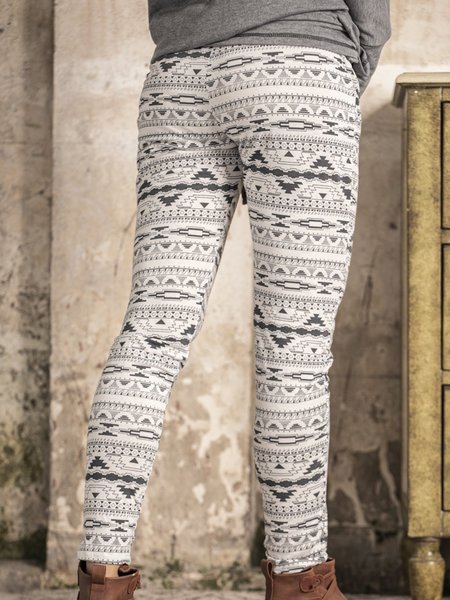 

knitted Abstract Pant, Light gray, leggings