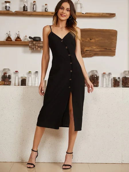 

Black Evening V Neck Skirt, Skirts