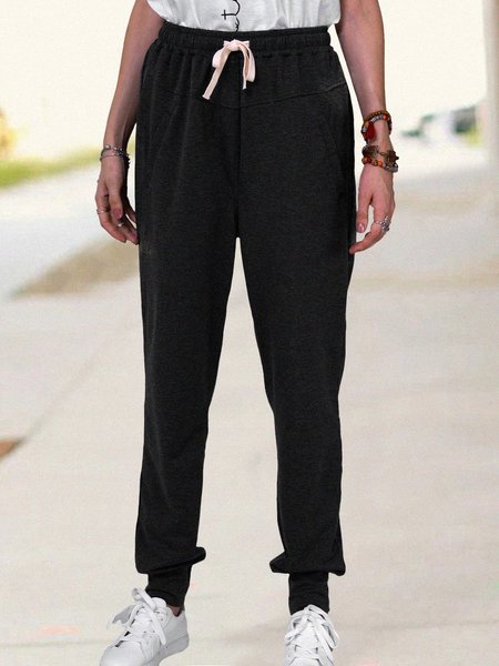 

Gray Pockets Casual Capri Pants, Auto-Clearance