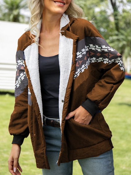 

Shift Vintage Striped Jacket, Brown, Tops