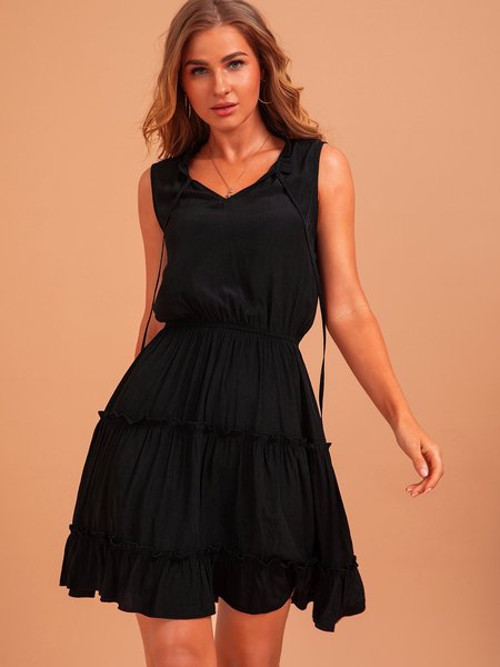 

Black Swing Vintage V Neck Tc Dresses, Dresses