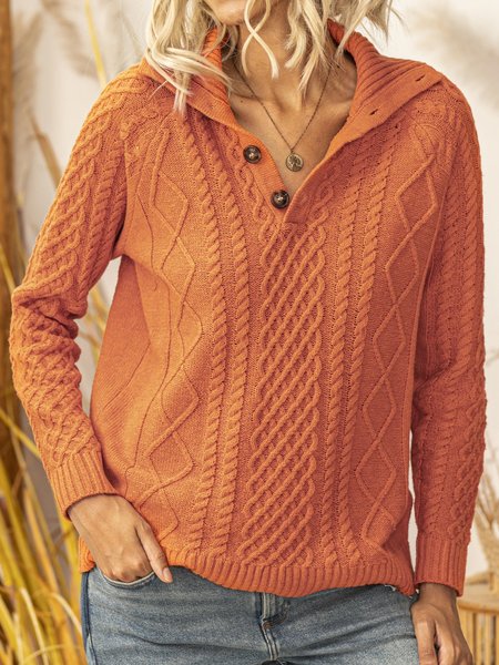 

Red Brown Casual Knitted Sweater, Sweaters
