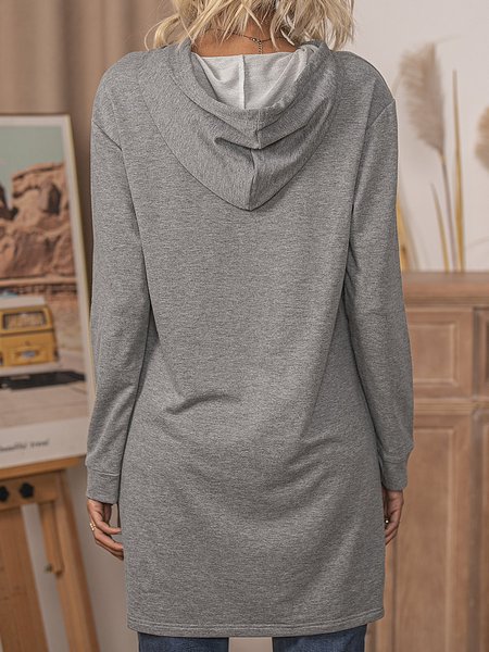 Gray Cotton Casual Dress, Designers
