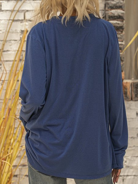 

Navy Cotton Casual Top, Designers