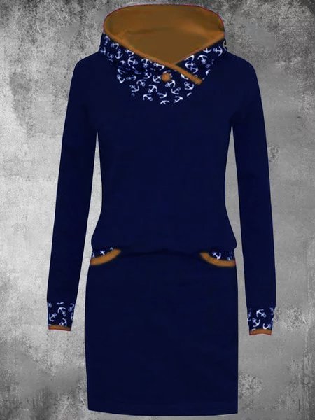 

Casual Printed Dress, Blue, Dresses