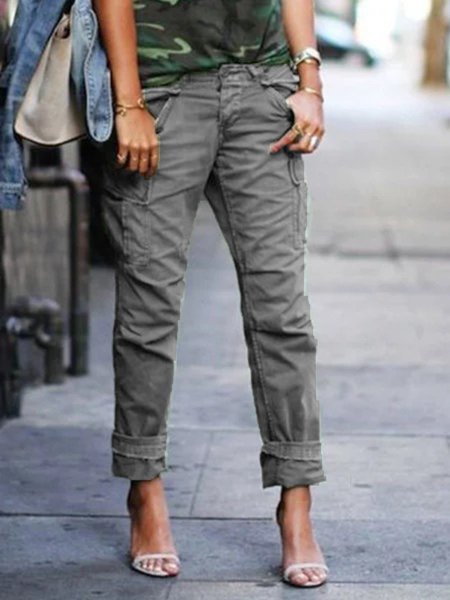 

Casual Pants, Gray, Pants