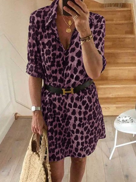 

Abito Casuale a 3/4 Manica, Viola, Midi Dresses