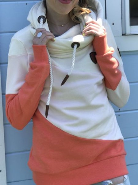 

Women Multicolor Long Sleeve Hoodie & Sweatshirt, Orange, Hoodies&Sweatshirts