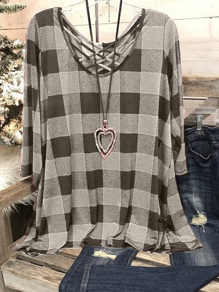 

Casual Long Sleeve V Neck Shirts & Tops, Gray, Tops