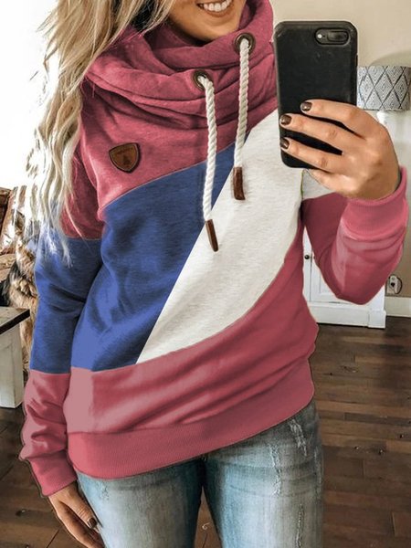 

White Shift Long Sleeve Sweatshirt, Pink, Tops