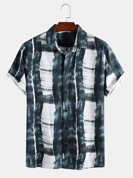 

Geometric Cotton-Blend Printed Shirts & Tops, White, Short Sleeves Shirts