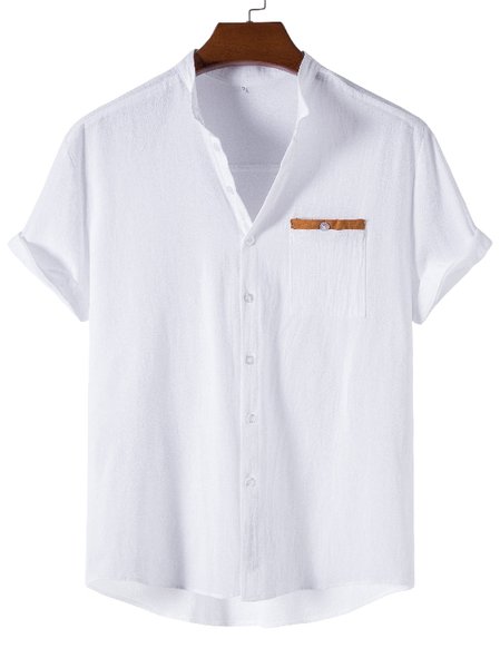 

Men's Simple Shirts & Tops, White, Men's shirts