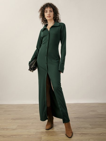 

Elegant Flare Sleeve Knitting Dress, Green, Mini Dresses