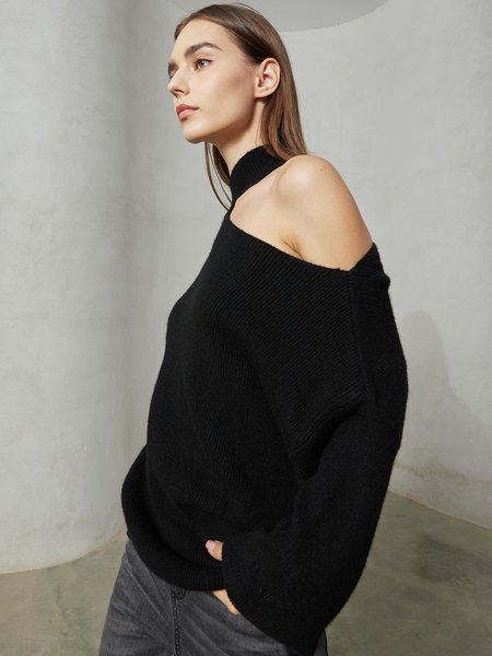 

Long Sleeve Shift Casual Pullover, As picture, Pullovers