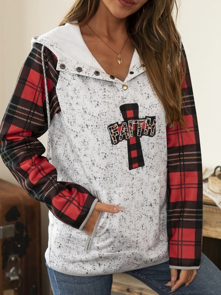 

Casual Plaid Long Sleeve Sweatshirt, Wine red, Hoodies & Sweatshirts