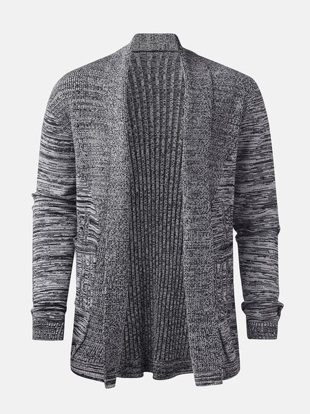 

Misto Cotone Maglione, Grigio, Men's Top