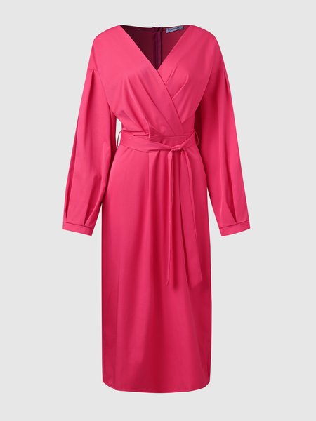 

Simple Slim Fit Weaving Dress, Deep pink, Mini Dresses