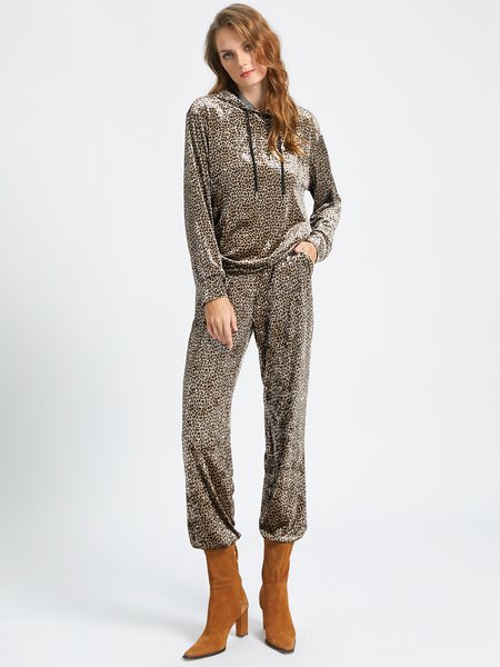 

Velvet Leopard Casual Hoodie, Black-coffee, Hoodies and Sweatshirts