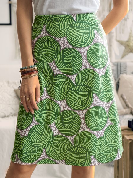 

Cotton Skirts, Green, Skirts