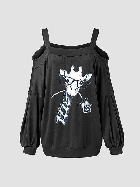 

Animal Loosen Shirts & Tops, Deep gray, Long sleeve tops