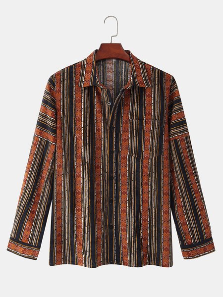 

Vintage Shirt Collar Shirts, Brown, Men's shirts
