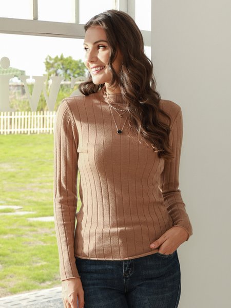 

Long Sleeve Boho Jacquard Cotton-Blend Sweater, Khaki, Sweaters