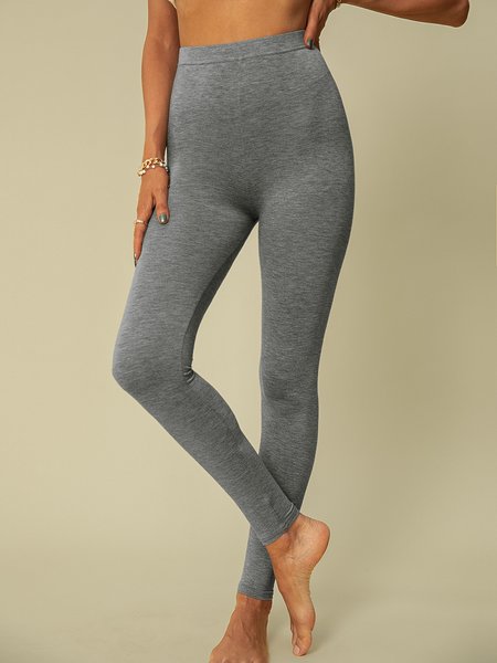 

Cotton Plain Casual leggings, Deep gray, Leggings