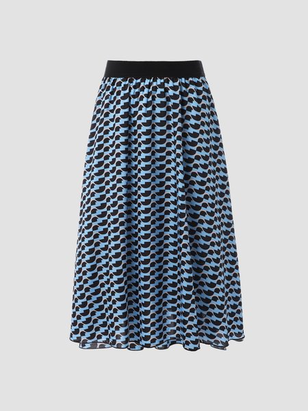 

Vintage Casual Polka Dots Skirts, Blue, Skirts
