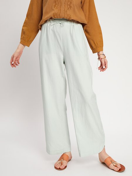 

Linen Casual Pants, Light gray, Pants