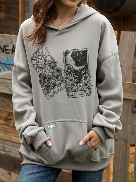 

Casual Pockets Cotton Hoodie Sweatshirt, Gray, Hoodies & Sweatshirts