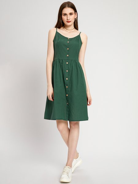 

Household Daily Vintage Casual Dresses, Green, Casual Dresses