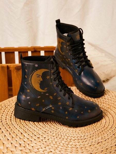 

Casual Moon Star Martin Boots, As picture, Boots