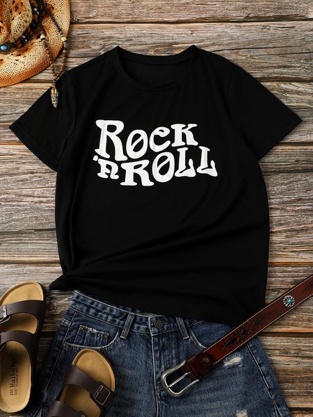 

Short Sleeve Crew Neck T-shirt, Black, Auto-clearance