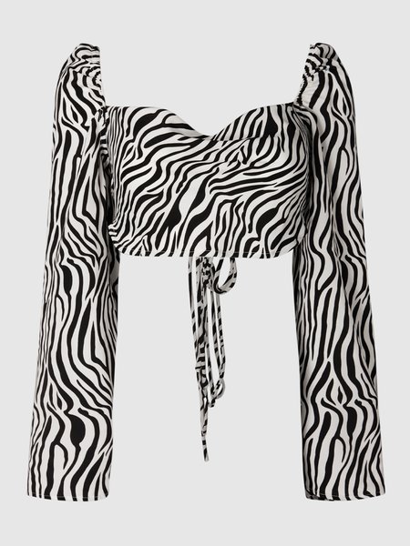 

Regular Fit Sweet Square Neck Tops, Multicolor, Tops