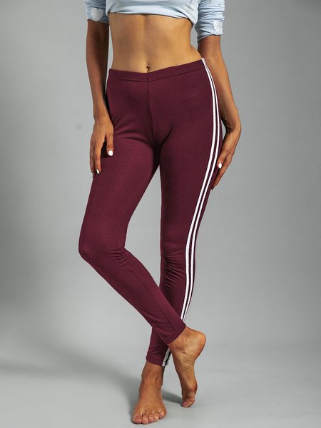 

Sheath Basic Pants, Wine red, Leggings