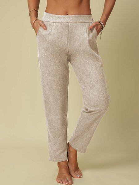 

Plain Shift Pants, Apricot, Pants